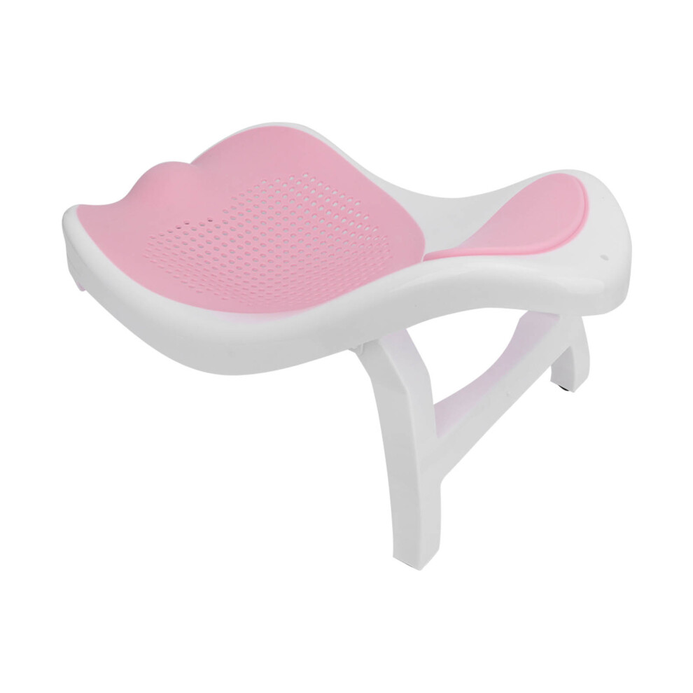 Foldable Tpe Baby Bath Support With Ergonomic Round Hole, Safe Pp Pink