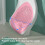 Foldable Pink TPE Baby Bath Support with Ergonomic Round Hole, Safe PP 10