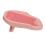 Foldable Pink Ergonomic Baby Bath Support with Heart-Shaped Pattern 1