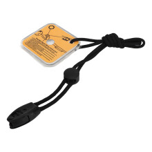 Tragbarer Signalspiegel mit Pfeife für draußen, reflektierend, 12 cm, mit Schlüsselband.