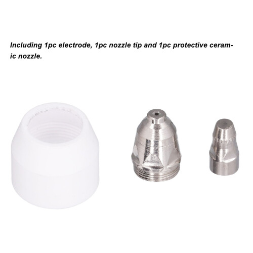 Plasma Cutter Nozzle Tips 3Pcs for P80 Cut Torch Electrode Protective Ceramic 2