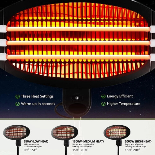 2kW Garden Patio Heater 2
