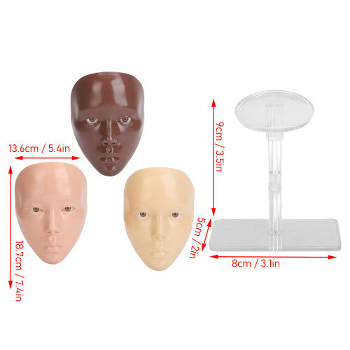 5D Silicone Makeup Practice Mannequin with Detachable Eyes Yellow 1