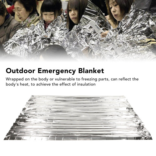Notfall-Thermowolldecke Notfall-Rettungsdecke Feldüberlebensausrüstung Gold und Silber 2
