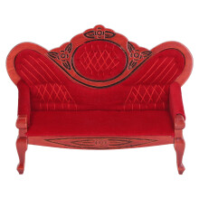 1:12 Puppenhaus-Sofa Vintage-Rot 14x9,5x5 cm