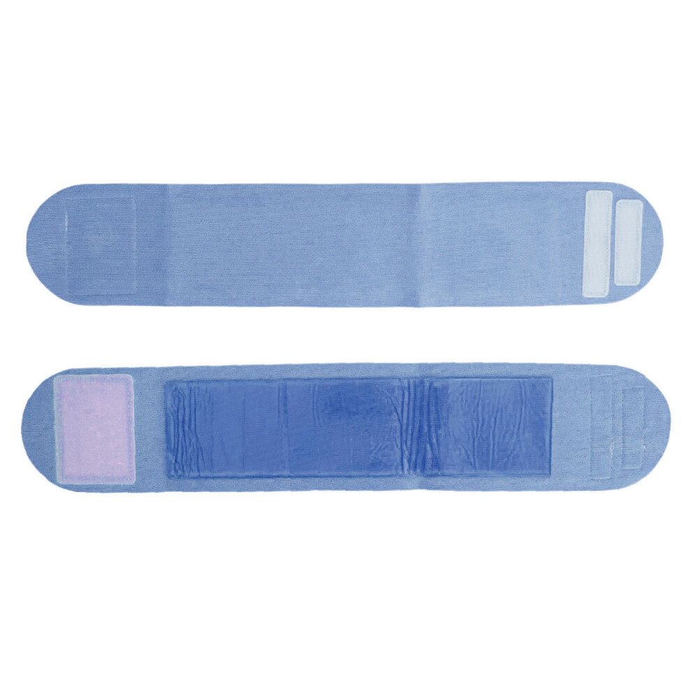 Blue 2Pcs Gel Neck Patches Artificial Suede 47.5Cm X 8Cm