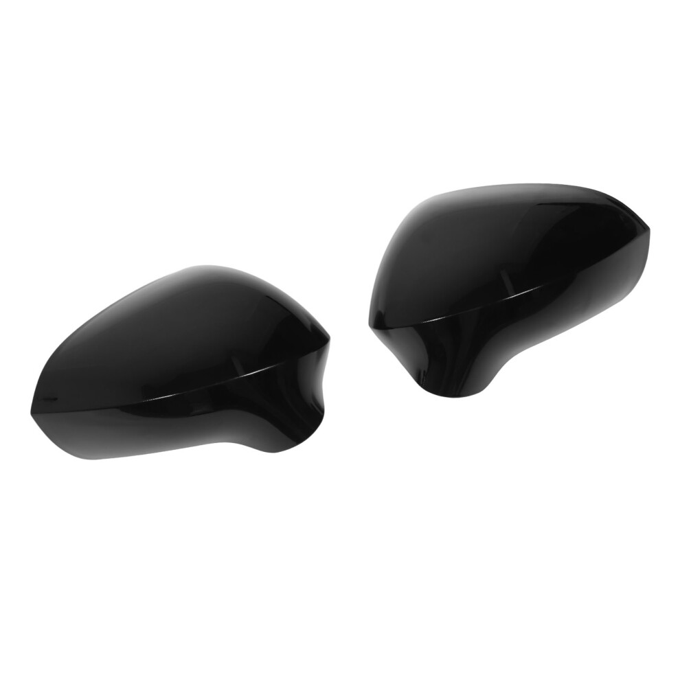 Seat Leon Ibiza Mirror Cap Replacement 2 Pcs Glossy Black Side Wing Covers