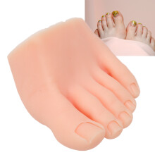 Linker Halbfuß Silikon-Nagelkunstmodell, helle Hautfarbe