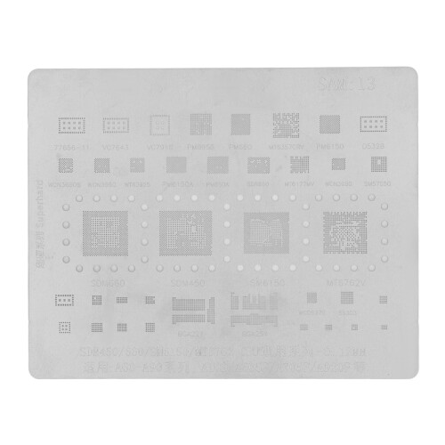 Smartphone-CPU BGA Reballing-Schablone 0.12mm A60-A90 1
