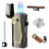 4 Torch Jet Flame Cigar Lighter with Punch Holder - Refillable Butane Windproof Torch Lighter for Smoking - Multi-functional Cigar Accessory for Men 1