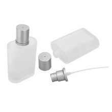 2 Stück Leere Glas-Parfümflasche, tropfengehemmt, mattschwarz, nachfüllbar, 30 ml Sprühflasche