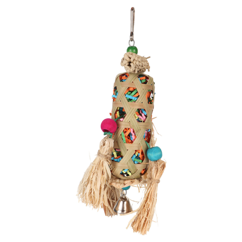 Hanging Bird Toy Bamboo Chewing & Foraging for Cockatiel/Parakeet