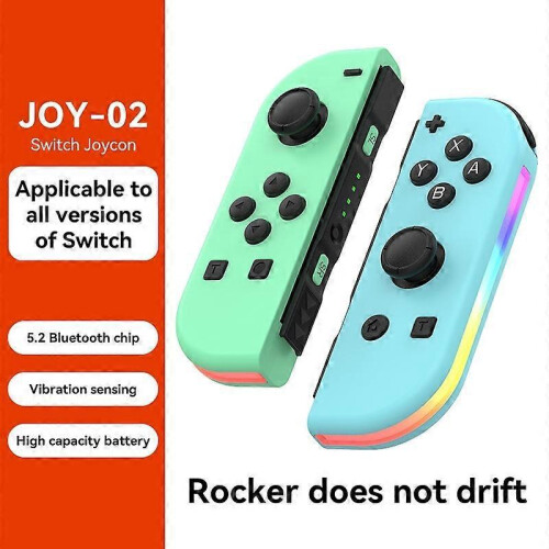 (Green Baby Blue, Multicolor) n8s JOY-02 1 Pair Wireless Controller for Nintendo Switch Game Console d6m Bluetooth Game Handle wit 1