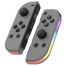 (Grey Grey, Multicolor) n8s JOY-02 1 Pair Wireless Controller for Nintendo Switch Game Console d6m Bluetooth Game Handle wit