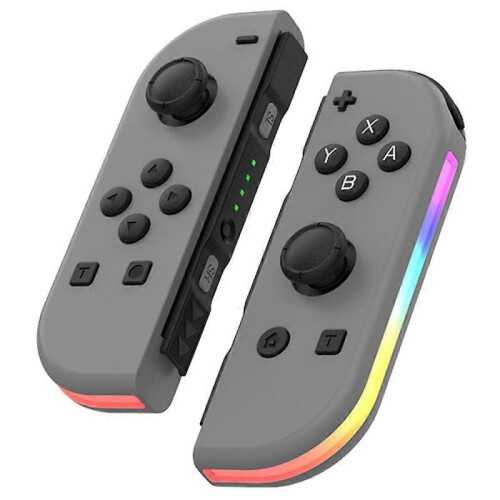 (Grey Grey, Multicolor) n8s JOY-02 1 Pair Wireless Controller for Nintendo Switch Game Console d6m Bluetooth Game Handle wit