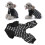 Polyester gestreiftes 4-Bein-Hundepyjama Größe L warm 1