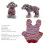 Gestreifter Hundepyjama L Polyester 4-Bein-Bodysuit 10