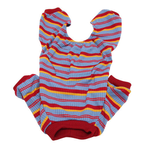 Gestreifte 4-Bein-Bodysuit-Pyjama - Größe S - Polyester