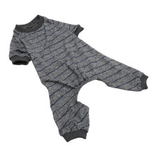 Gestreifte Polyester-Hundepyjama in Größe XS - 4-Bein-Jumpsuit