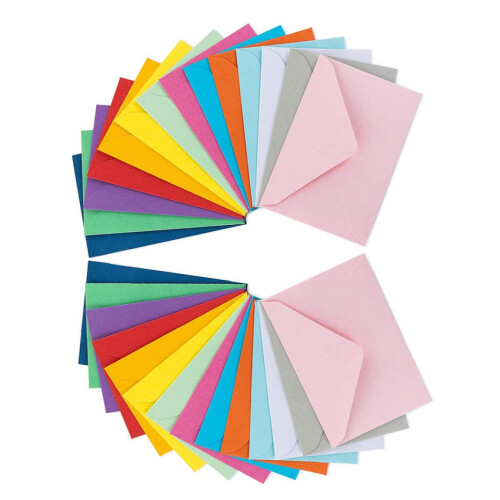 Multicolor Stamp Envelopes 100 Pack For Stamp Storage Decorative Budgeting Envelopes