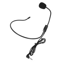 Headset Microphone Set of 4, Wired Mic for DJ Speaker, Conference Use, Small Mic, Plastic Black