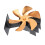 Vertical Stove Fan 6-Blade Aluminium Alloy Gold 6
