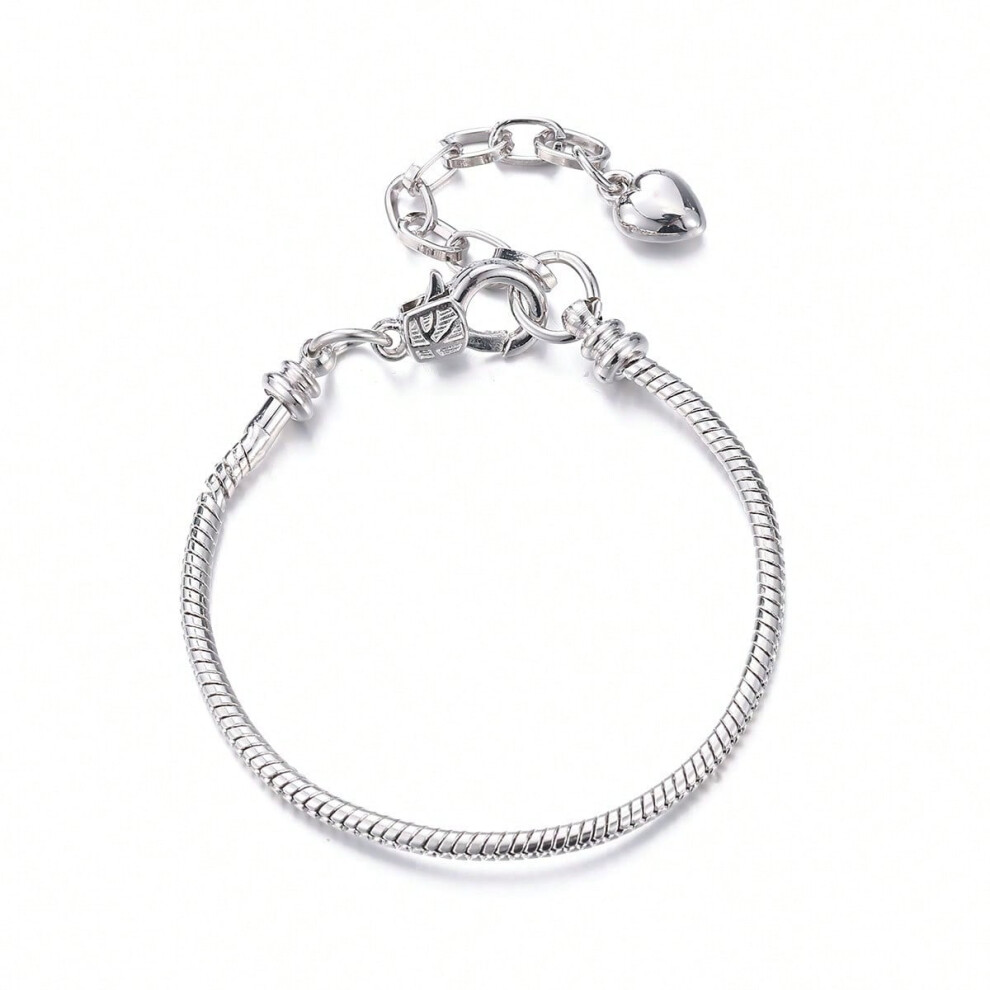 (White K, 19cm) 3mm snake bone chain bracelet lobster clasp adjustable beaded bracelet-image-OPC-PJH6B5F-NEW