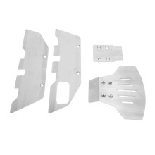 Silberfarbener Edelstahl 1/10-Chassis-Schutz für Slash 2WD