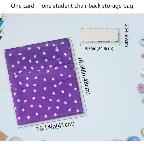 Chair Bag With Multiple Pockets, Backrest Pocket Organizer For School And Classroom 1