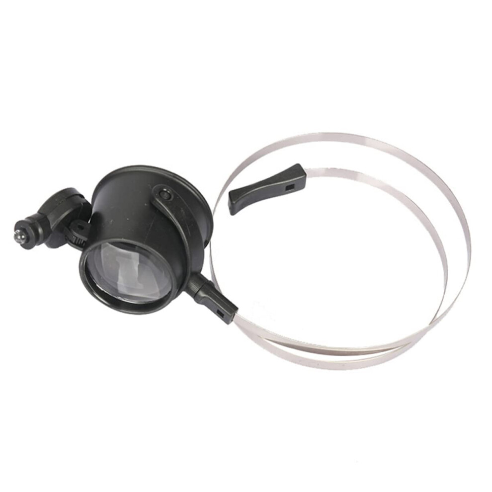 Light Head Mounted Magnifier With Led For Watchmakers And Precision Repairs For Low Vision