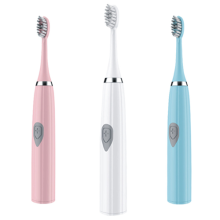 Electric Toothbrush for Adults Soft Bristle Battery With 3 Brush Heads