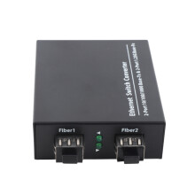 Fiber Transceiver Plug and Play bis zu 120 km SFP zu RJ45 Glasfaser-Medienkonverter mit LED-Anzeigen 100–240V EU-Stecker