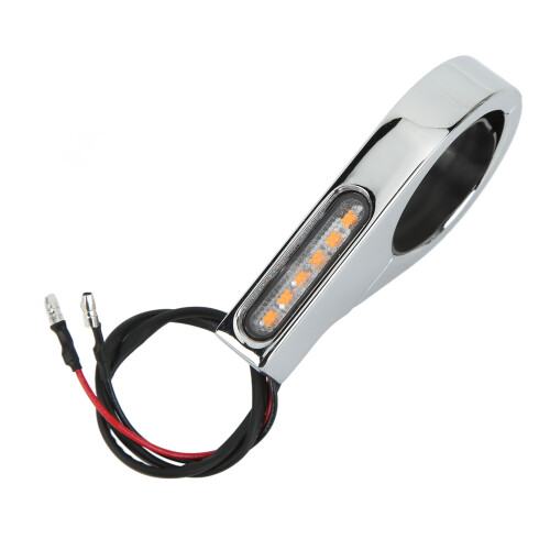 12V Chrom LED-Blinkleuchte 41 mm Gabelrohre 2