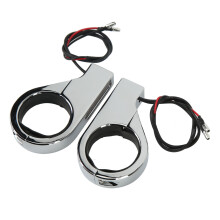 12V Motorrad-LED-Standlicht Wasserdicht Leuchtmittel Für Universal Blinker Lampe Für 41mm Gabelrohre Verchromt