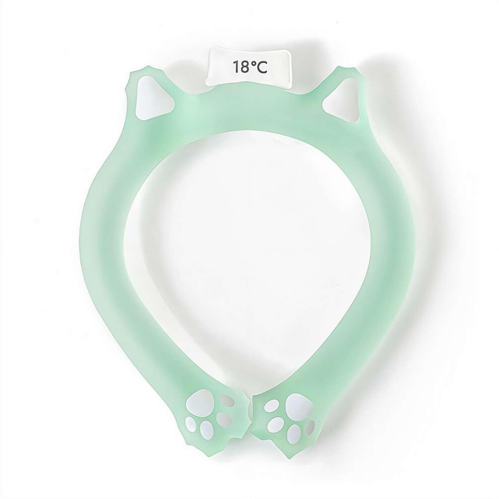 Green Neck Cooling Tube Natural Freezing Under 18C Reusable Ice Ring Portable Gel Ice Pack For Outdoor Workers, Sports
