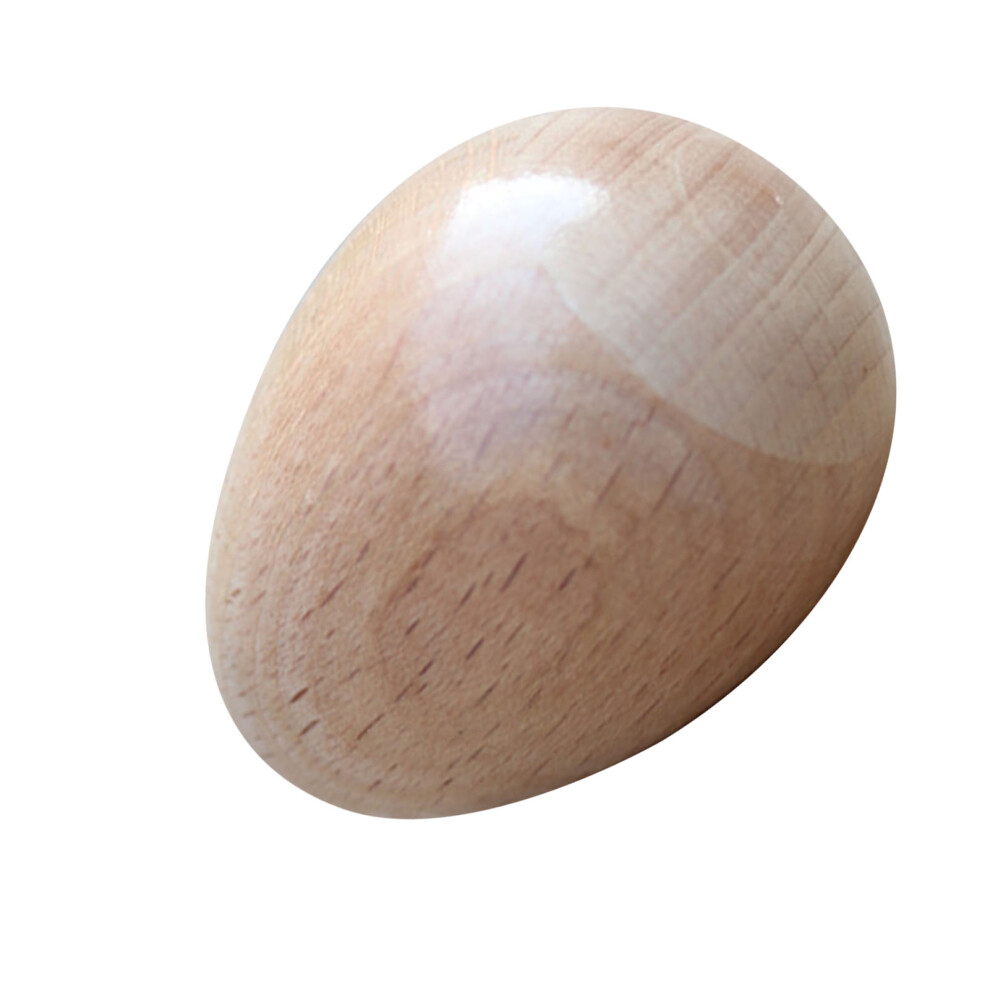 Wooden Sand Egg Maracas Rattles Hand Percussion Musical Toy Beech