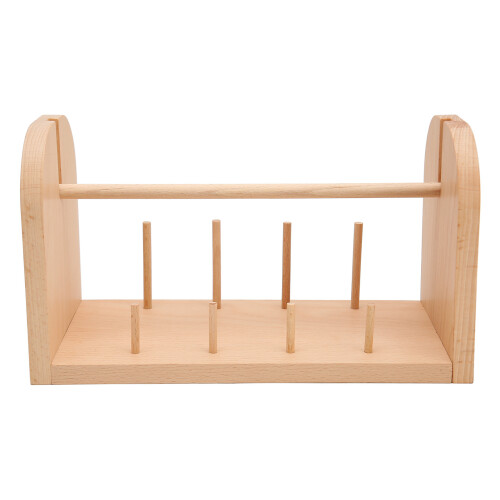 Garnhalter aus Buche mit 9 Spindeln, 26,5 cm  15 cm 1