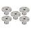 5 Stück 4-mm-Stahl-Flanschkupplung, Silber 15