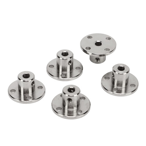 5 Stück 4-mm-Stahl-Flanschkupplung, Silber