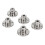 5 Stück 4-mm-Stahl-Flanschkupplung, Silber 14