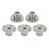 5 Stück 4-mm-Stahl-Flanschkupplung, Silber 16