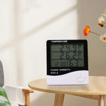 Innen- und Außenthermometer Hochpräziser Digitaler Hygrometer Großer Bildschirm Anzeige Temperatur Feuchtigkeitsmesser