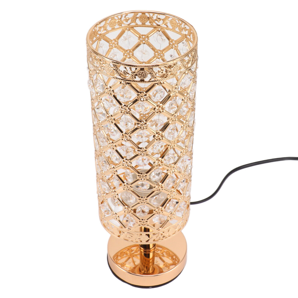 Crystal Gold Diamond Table Lamp â E26 Socket, 12.8in High-image-OPC-PJH6M8R-NEW