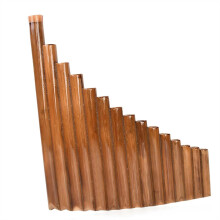 Panflute 15-Pipe Woodwind Instrument G Key Chinese Panpipe With Rod Bag Left-Hand Color