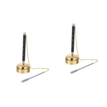 Glockenspiel Ritual Instrument For Buddhist Meditation And Yoga, Flexible 15x5.2x5.2 cm, 2 Pieces, Golden And Silver