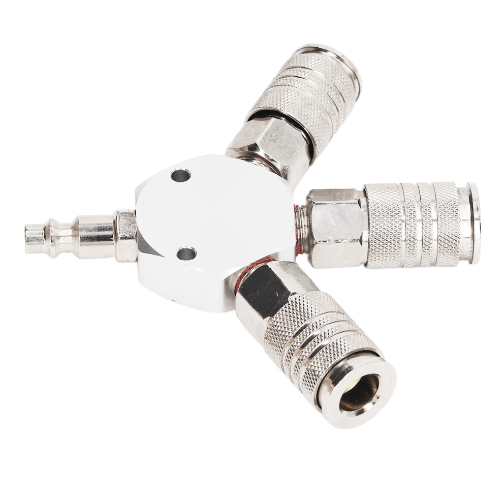 3 Way Air Splitter Aluminum Alloy 1/4In Npt Pneumatic Fitting 7901338413964