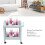 2 Tier Nordic Blue Plastic Bathroom Floor Shelf 4