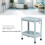 2 Tier Nordic Blue Plastic Bathroom Floor Shelf 6