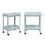 2 Tier Nordic Blue Plastic Bathroom Floor Shelf 14