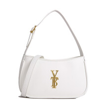 (White) Simple underarm bag versatile fashionable shoulder bag